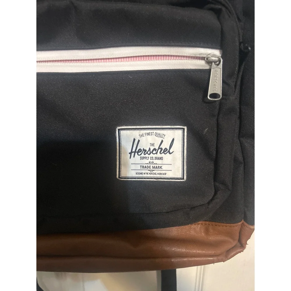 Herschel‎ Supply Co Pop Quiz Backpack Black Brown Plant Lady Patch Laptop Bag
